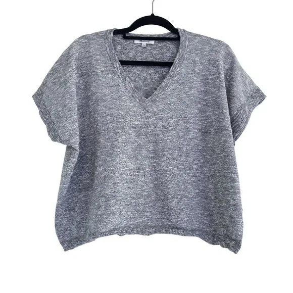 Madewell Tops Madewell Womens Gray Ribbed Knitted Raglan